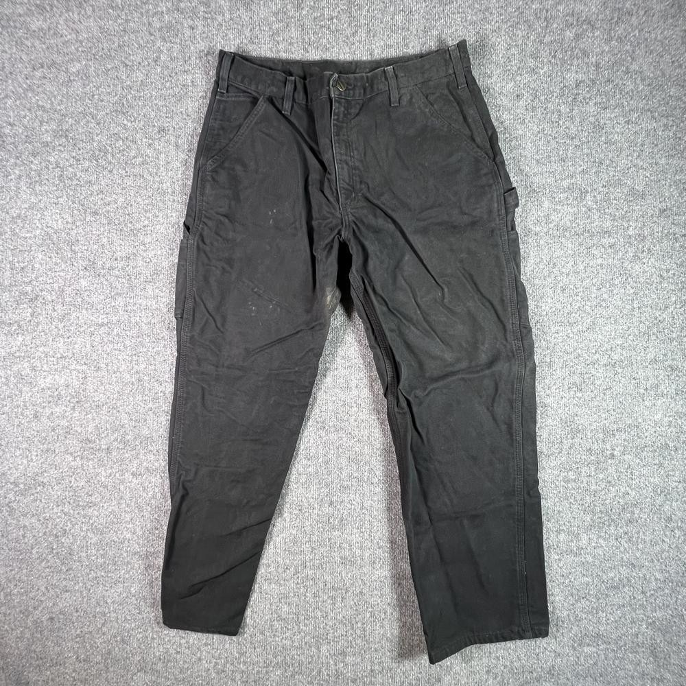 Carhartt Dungaree Carpenter Pant Men's 36x30 Black Straight Workwear Utility